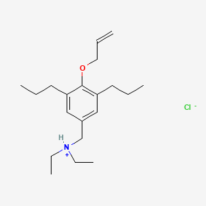 molecular formula C20H34ClNO B13755260 4-Allyloxy-N,N-diethyl-3,5-dipropylbenzylamine hydrochloride CAS No. 7192-57-6
