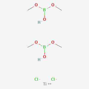 molecular formula C4H14B2Cl2O6Ti B13755298 Titanium, dichlorobis(dimethyl orthoborato-kappaO'')-, (T-4)- CAS No. 52329-27-8