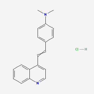 molecular formula C19H19ClN2 B13755335 Quinoline, 4-(p-(dimethylamino)styryl)-, monohydrochloride CAS No. 21970-53-6