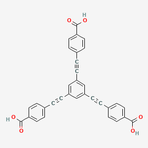 molecular formula C33H18O6 B1375534 4,4',4''-(Benzene-1,3,5-triyltris(ethyne-2,1-diyl))tribenzoic acid CAS No. 205383-17-1