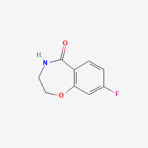molecular formula C9H8FNO2 B1375537 2,3-Dihydro-8-fluoro-1,4-benzoxazepin-5(4H)-one CAS No. 844648-10-8