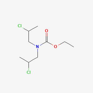 molecular formula C9H17Cl2NO2 B13755370 Bis(2-chloropropyl)carbamic acid, ethyl ester CAS No. 5580-27-8