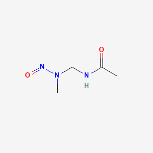 molecular formula C4H9N3O2 B13755374 Acetamide, N-(methylnitrosoaminomethyl)- CAS No. 59665-11-1