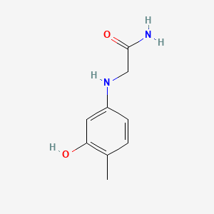 molecular formula C9H12N2O2 B13755380 2-((3-Hydroxy-4-methylphenyl)amino)acetamide CAS No. 7207-40-1