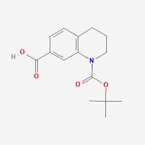 molecular formula C15H19NO4 B1375543 1-(tert-Butoxycarbonyl)-1,2,3,4-tetrahydroquinoline-7-carboxylic acid CAS No. 928772-51-4
