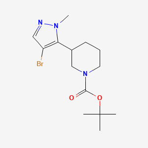 molecular formula C14H22BrN3O2 B1375546 tert-Butyl 3-(4-bromo-1-methyl-1H-pyrazol-5-yl)piperidine-1-carboxylate CAS No. 1401304-41-3
