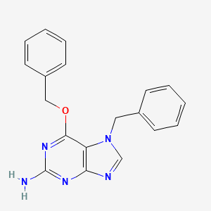 molecular formula C19H17N5O B13755463 7-Benzyl-6-benzyloxy-7h-purin-2-ylamine 