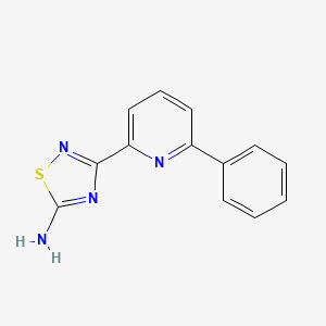 molecular formula C13H10N4S B13755468 3-(6-Phenylpyridin-2-yl)-1,2,4-thiadiazol-5-amine 