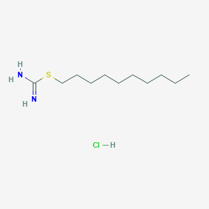 molecular formula C11H25ClN2S B13755502 Decylthiuronium chloride CAS No. 5392-26-7