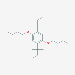 molecular formula C24H42O2 B13755511 1,4-Dibutoxy-2,5-bis(2-methylbutan-2-YL)benzene CAS No. 127114-43-6