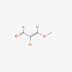 molecular formula C4H5BrO2 B13755519 2-Bromo-3-methoxyacrylaldehyde CAS No. 52955-40-5