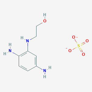 molecular formula C8H13N3O5S-2 B13755550 2-(2,5-Diaminoanilino)ethanol;sulfate 