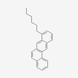 molecular formula C24H24 B13755567 BENZ(a)ANTHRACENE, 8-HEXYL- CAS No. 63019-34-1