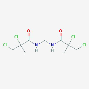 molecular formula C9H14Cl4N2O2 B13755594 2,3-dichloro-N-[[(2,3-dichloro-2-methylpropanoyl)amino]methyl]-2-methylpropanamide CAS No. 5342-90-5