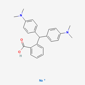 molecular formula C24H26N2NaO2+ B13755617 sodium;2-[bis[4-(dimethylamino)phenyl]methyl]benzoic acid CAS No. 6310-58-3