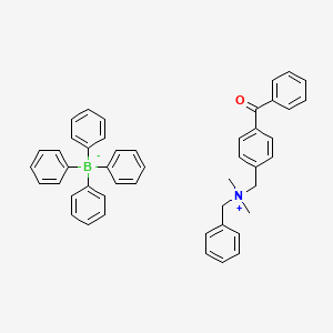 molecular formula C47H44BNO B13755621 N-(4-[Benzoyl]benzyl)-N-benzyl-N,N-dimethyl ammonium tetraphenylborate 