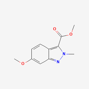 molecular formula C11H12N2O3 B13755662 methyl 6-methoxy-2-methyl-2H-indazole-3-carboxylate CAS No. 1150618-48-6