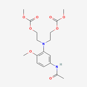 molecular formula C17H24N2O8 B13755697 Methyl 7-(5-acetamido-2-methoxyphenyl)-3-oxo-2,4,10-trioxa-7-azaundecan-11-oate CAS No. 23422-31-3