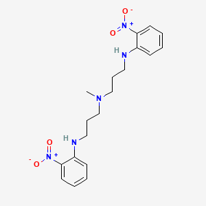 molecular formula C19H25N5O4 B13755717 1,3-Propanediamine, N-methyl-N'-(2-nitrophenyl)-N-[3-[(2-nitrophenyl)amino]propyl]- CAS No. 57402-83-2