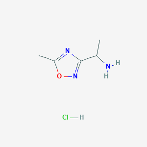 1-(5-Methyl-1,2,4-oxadiazol-3-yl)ethan-1-amine hydrochloride