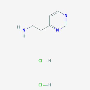 molecular formula C6H10ClN3 B1375574 2-(Pyrimidin-4-yl)ethan-1-amine dihydrochloride CAS No. 856973-38-1