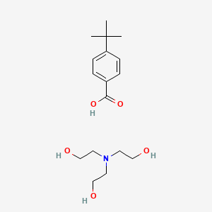 molecular formula C17H29NO5 B13755747 p-tert-Butylbenzoic acid, triethanolamine salt CAS No. 90218-90-9