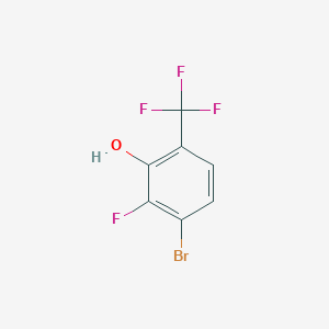 molecular formula C7H3BrF4O B1375577 3-Bromo-2-fluoro-6-(trifluoromethyl)phenol CAS No. 943833-04-3