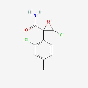 molecular formula C10H9Cl2NO2 B13755770 3-Chloro-2-(2-chloro-4-methylphenyl)oxirane-2-carboxamide CAS No. 23474-38-6