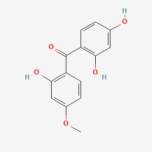 molecular formula C14H12O5 B13755816 2,2',4-Trihydroxy-4'-methoxybenzophenone CAS No. 7392-62-3