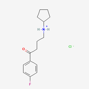molecular formula C15H21ClFNO B13755878 4-(Cyclopentylamino)-4'-fluorobutyrophenone hydrochloride CAS No. 59921-77-6