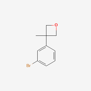 molecular formula C10H11BrO B1375595 3-(3-Bromophenyl)-3-methyloxetane CAS No. 1123172-43-9