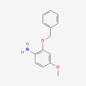 molecular formula C14H15NO2 B1375597 2-(Benzyloxy)-4-methoxyaniline CAS No. 807266-13-3