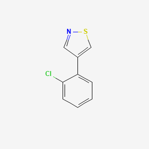 molecular formula C9H6ClNS B13755980 4-(2-Chlorophenyl)-1,2-thiazole 