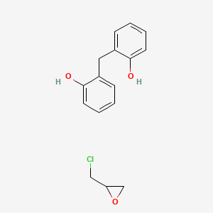 molecular formula C16H17ClO3 B13755982 2-(Chloromethyl)oxirane;2-[(2-hydroxyphenyl)methyl]phenol CAS No. 55492-52-9