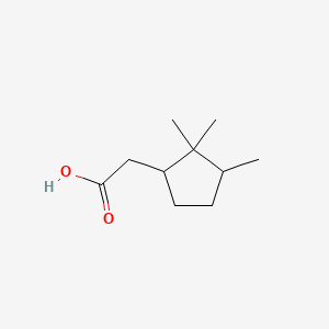 molecular formula C10H18O2 B13755994 2,2,3-Trimethylcyclopentaneacetic acid CAS No. 473-47-2