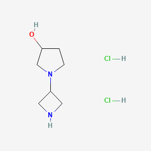 molecular formula C7H16Cl2N2O B1375600 1-(3-Azetidinyl)-3-pyrrolidinol dihydrochloride CAS No. 810680-56-9