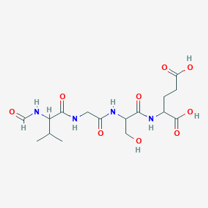 molecular formula C16H26N4O9 B13756019 N-Formyl-val-gly-ser-glu CAS No. 75680-41-0