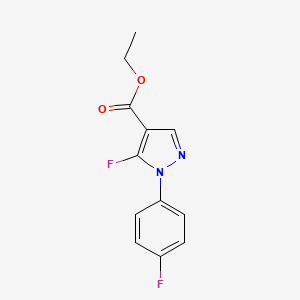 molecular formula C12H10F2N2O2 B13756030 Ethyl 5-fluoro-1-(4-fluorophenyl)-1H-pyrazole-4-carboxylate CAS No. 1269292-31-0