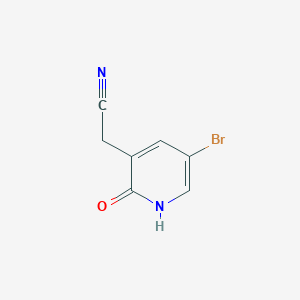 molecular formula C7H5BrN2O B1375605 2-(5-Bromo-2-hydroxypyridin-3-yl)acetonitrile CAS No. 1227591-25-4