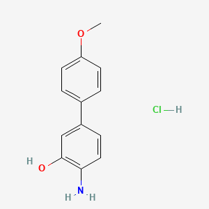 molecular formula C13H14ClNO2 B13756055 [2-Hydroxy-4-(4-methoxyphenyl)phenyl]azanium chloride CAS No. 63040-25-5