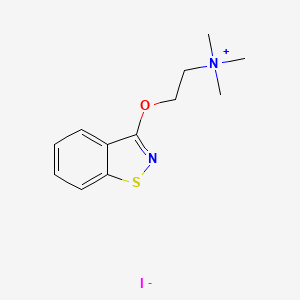 molecular formula C12H17IN2OS B13756063 N,N,N-Trimethyl-2-(3-benzisothiazolyloxy)ethylammonium iodide CAS No. 24839-37-0