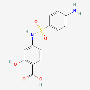 molecular formula C13H12N2O5S B13756080 4-Sulfanilamidosalicylic acid CAS No. 6202-21-7