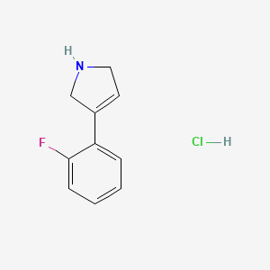 molecular formula C10H11ClFN B1375610 3-(2-fluorophenyl)-2,5-dihydro-1H-pyrrole hydrochloride CAS No. 1239205-13-0