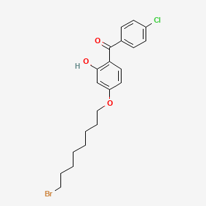 molecular formula C21H24BrClO3 B1375611 (4-(8-Bromooctyloxy)-2-hydroxyphenyl)(4-chlorophenyl)methanone CAS No. 945663-27-4
