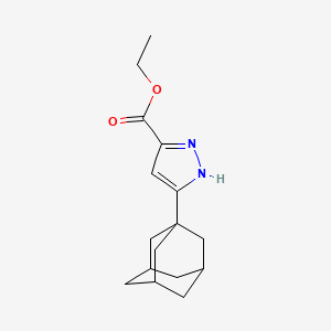 molecular formula C16H22N2O2 B1375612 ethyl 5-(adamantan-1-yl)-1H-pyrazole-3-carboxylate CAS No. 847955-97-9