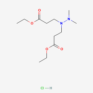 molecular formula C12H25ClN2O4 B13756129 Ethyl 3-[dimethylamino-(3-ethoxy-3-oxopropyl)amino]propanoate;hydrochloride CAS No. 7355-83-1