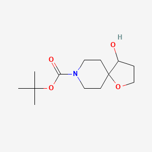 molecular formula C13H23NO4 B1375616 Tert-butyl 4-hydroxy-1-oxa-8-azaspiro[4.5]decane-8-carboxylate CAS No. 757239-67-1