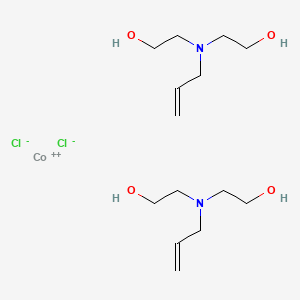molecular formula C14H30Cl2CoN2O4 B13756171 Cobalt(2+);2-[2-hydroxyethyl(prop-2-enyl)amino]ethanol;dichloride CAS No. 55399-32-1