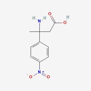 molecular formula C10H12N2O4 B1375625 3-氨基-3-(4-硝基苯基)丁酸 CAS No. 1270410-82-6