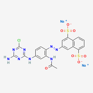 molecular formula C21H15ClN8Na2O7S2 B13756260 C.I. Reactive Yellow 3, disodium salt CAS No. 4988-30-1